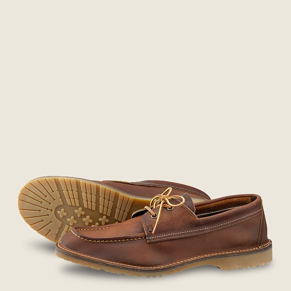 Red Wing Oxford Weekender Camp Moc -r Rough & Tough Leather - Brown - Mens BJZ562738